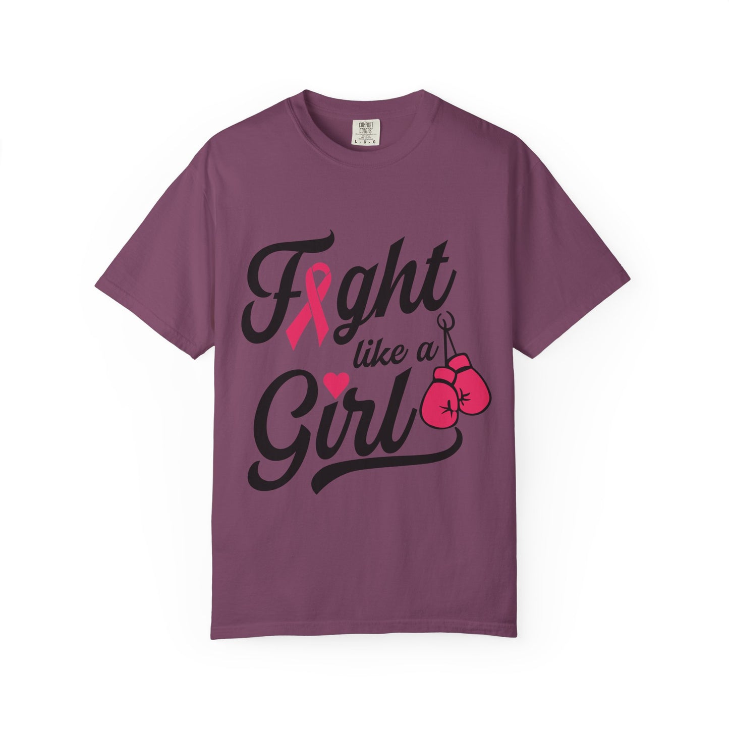 Fight Like a Girl T-Shirt — Breast Cancer Awareness Boxing Tee