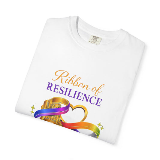 Ribbon of Resilience Tee - 'Her strength is her story' Inspirational Awareness T‑Shirt