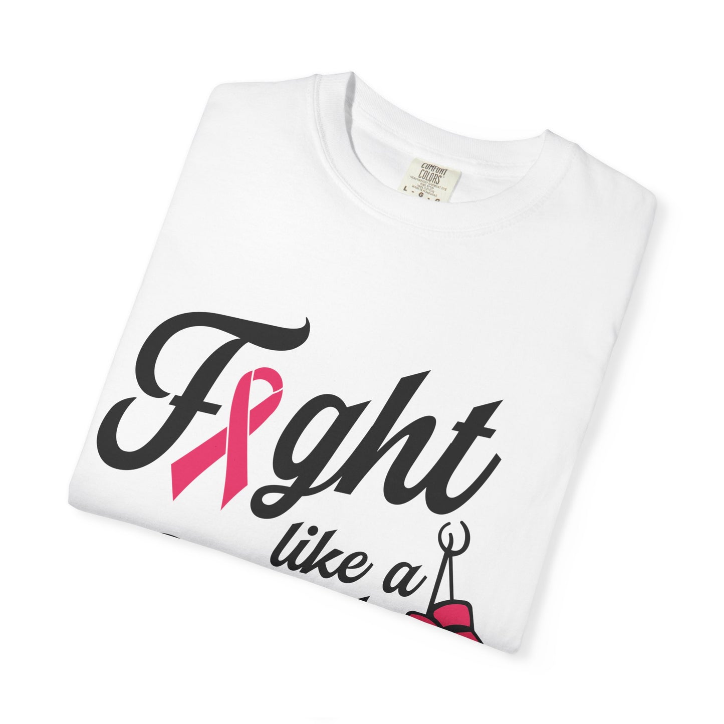 Fight Like a Girl T-Shirt — Breast Cancer Awareness Boxing Tee