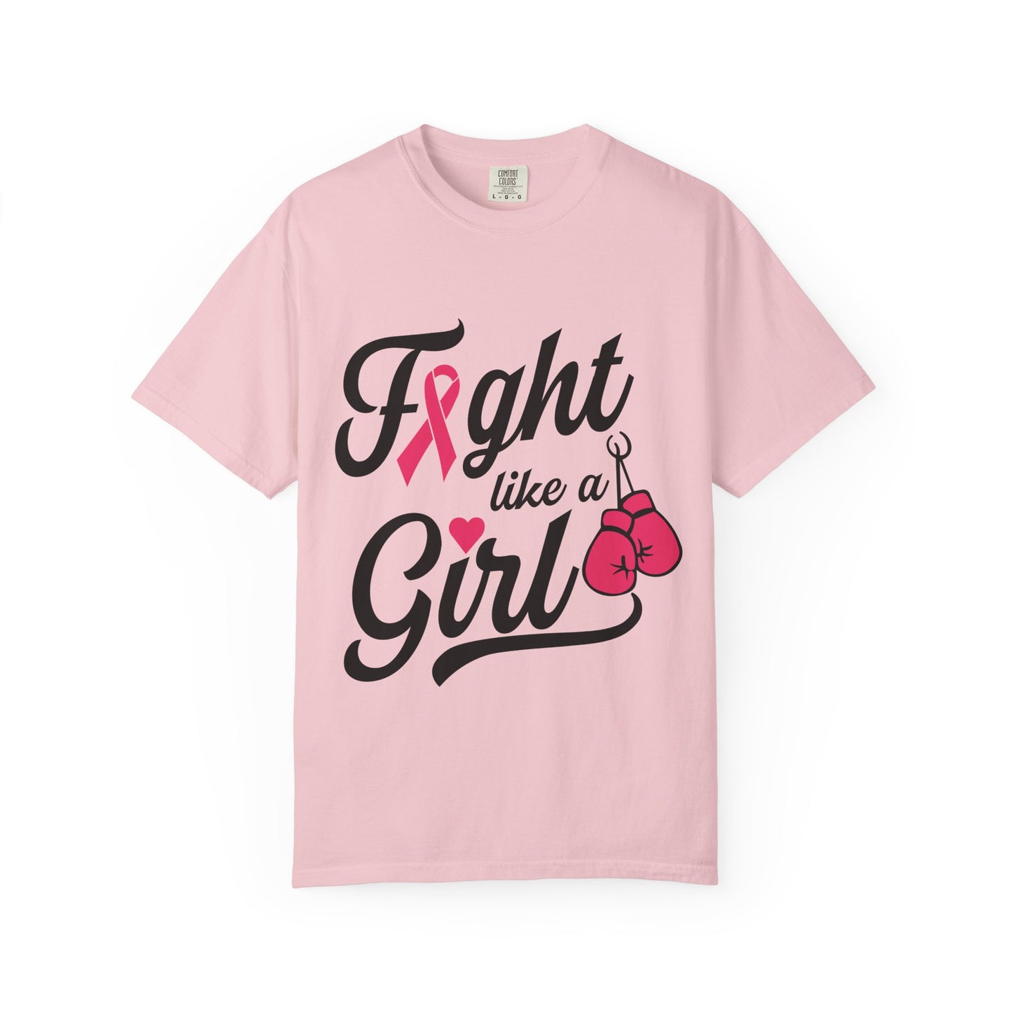 Fight Like a Girl T-Shirt — Breast Cancer Awareness Boxing Tee