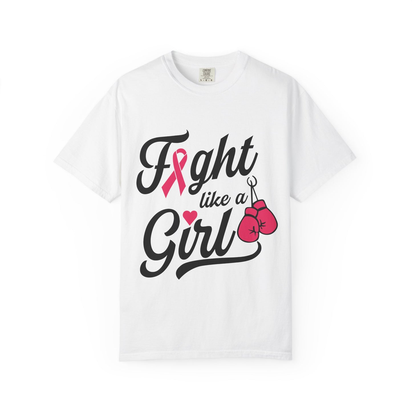 Fight Like a Girl T-Shirt — Breast Cancer Awareness Boxing Tee