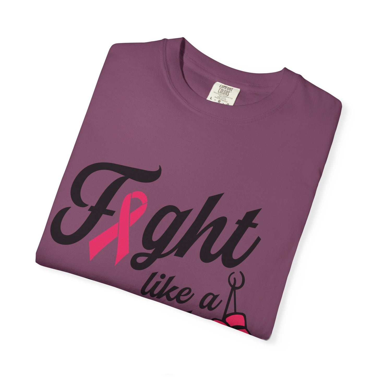 Fight Like a Girl T-Shirt — Breast Cancer Awareness Boxing Tee
