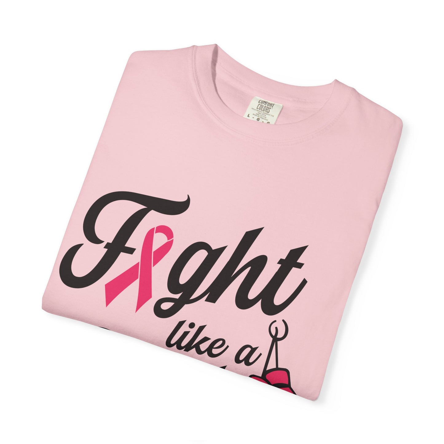 Fight Like a Girl T-Shirt — Breast Cancer Awareness Boxing Tee